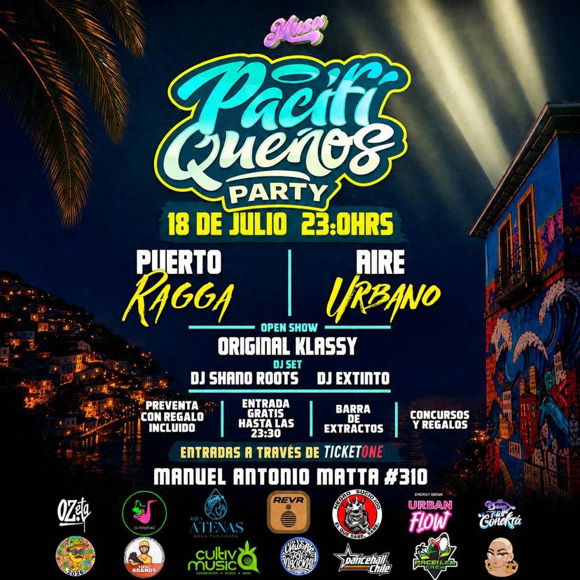 Pacifiqueños party: AIRE URBANO & PUERTO RAGGA EN VIVO
